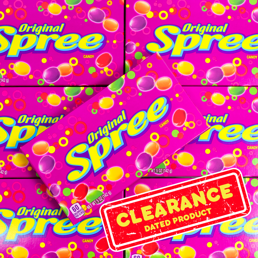 original, spree, candy, clearance, dated