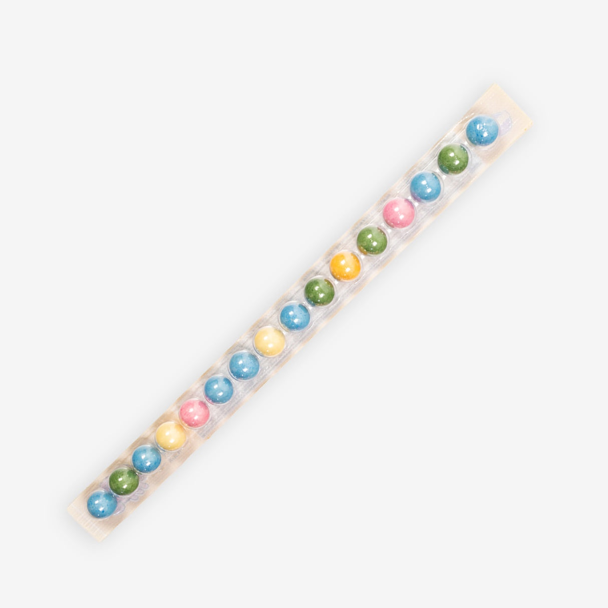 Colourful bubblegum on a white background.
