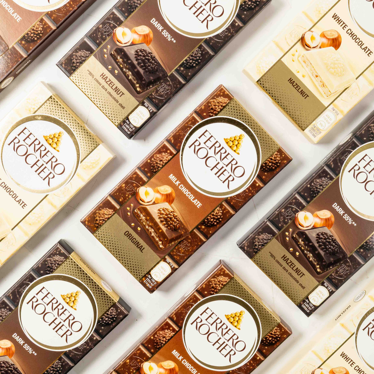 ferrero, rocher, bar, chocolate, hazelnut, milk, dark, white, lollies, treats, candy, lollyshop, nz