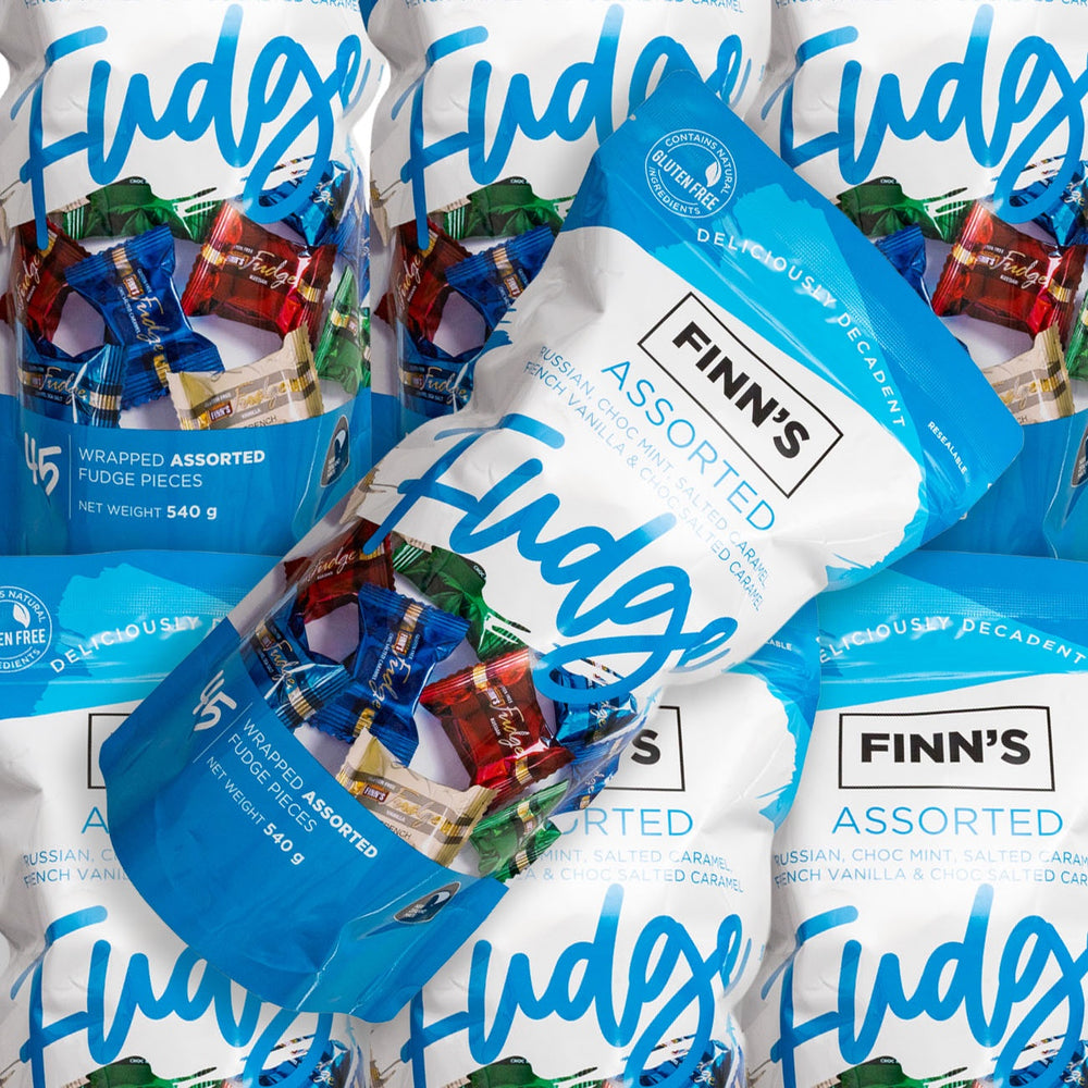 finns, fudge, assorted, bag, lollies, candy, gift, gluten-free, lollyshop, nz