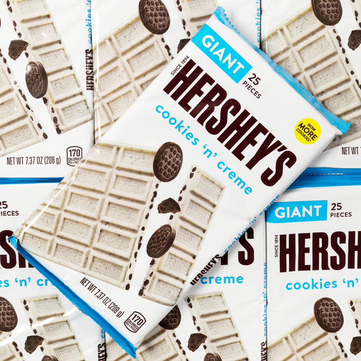 giant, hershey's, cookies 'n' creme, chocolate, white, american, candy