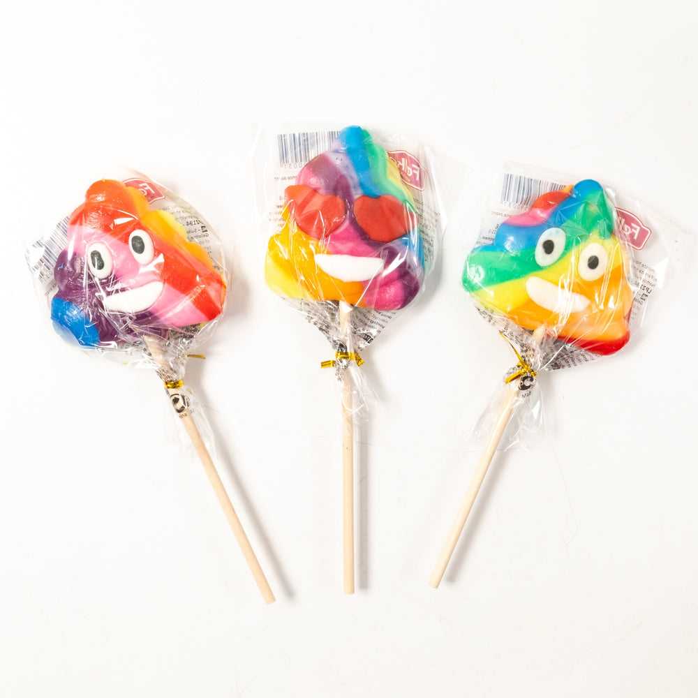 rainbow, poo, lollipop, emoji, lollyshop, nz