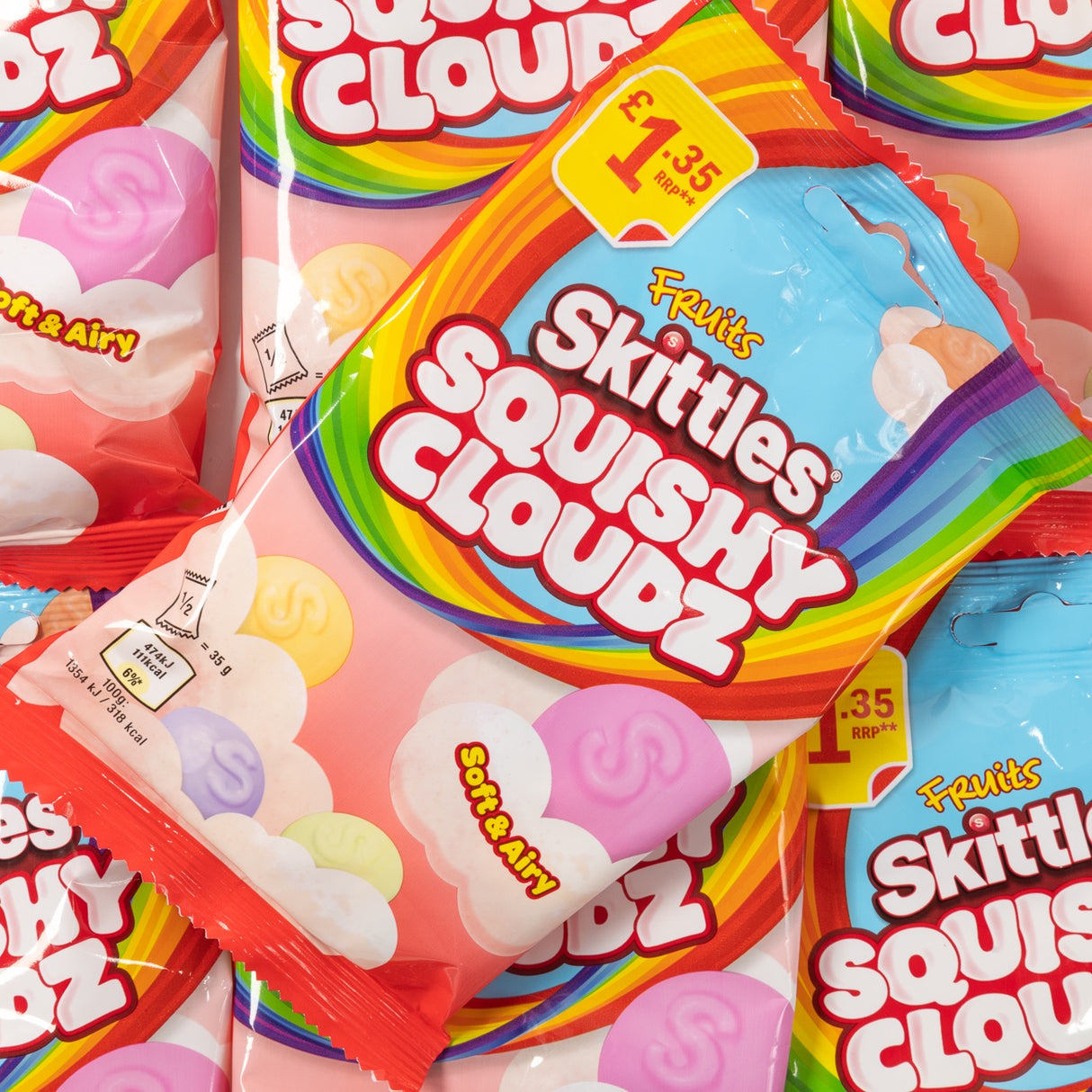 skittles, squishy, cloudz, soft, fruits
