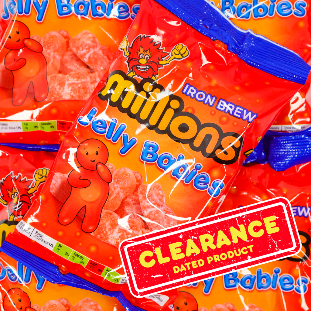 jelly, babies, millions, iron brew, clearance, dated, lollyshop