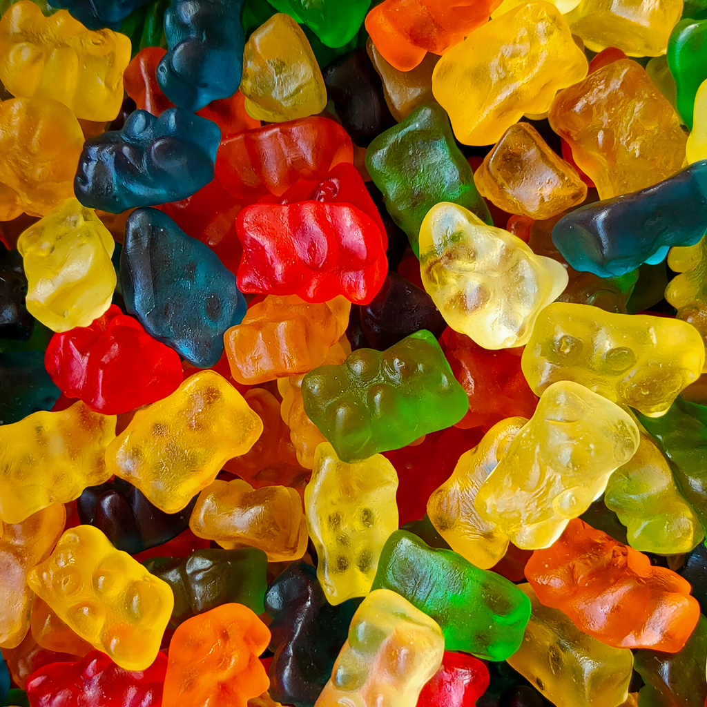 gummy bears, gummies, colourful gummy bears