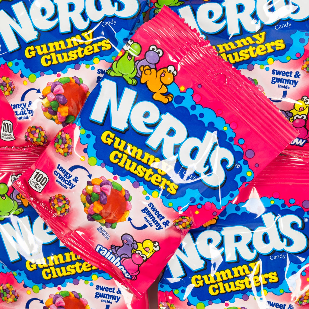 nerds, rainbow, gummy, clusters, pouch, bag, candy, lollyshop