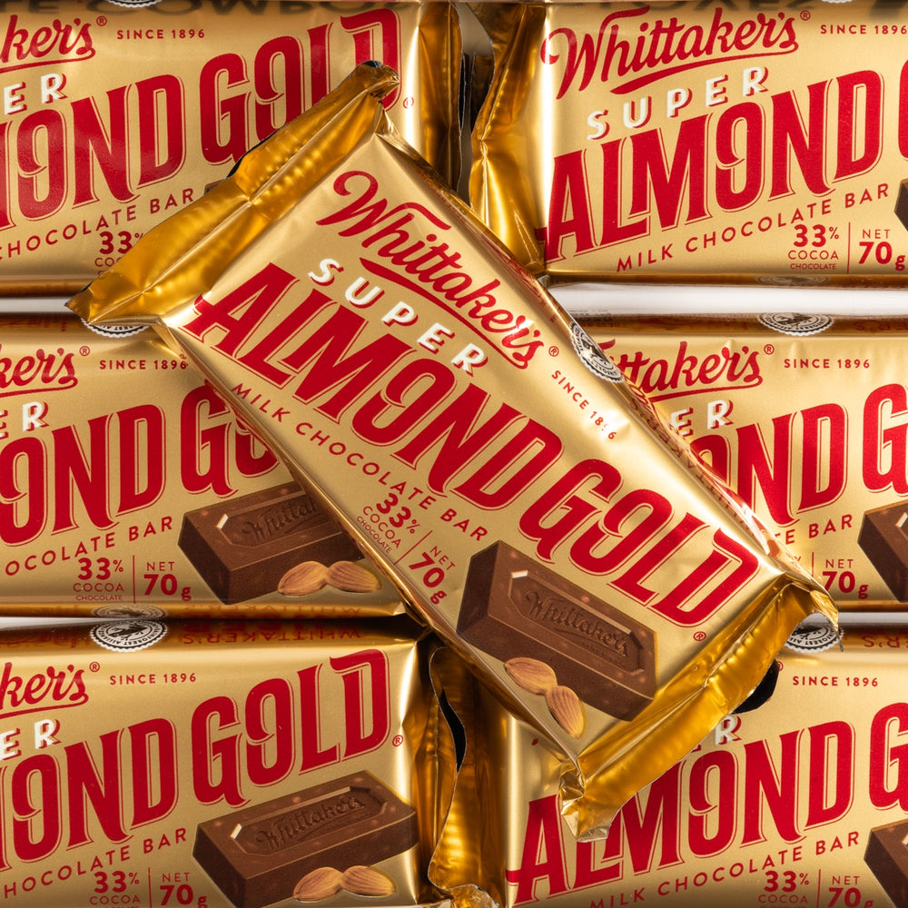 whittaker's, almond, gold, milk, chocolate, bar, super