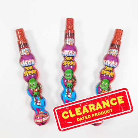 clearance, dated, mega sour spray, strawberry, lollyshop, nz