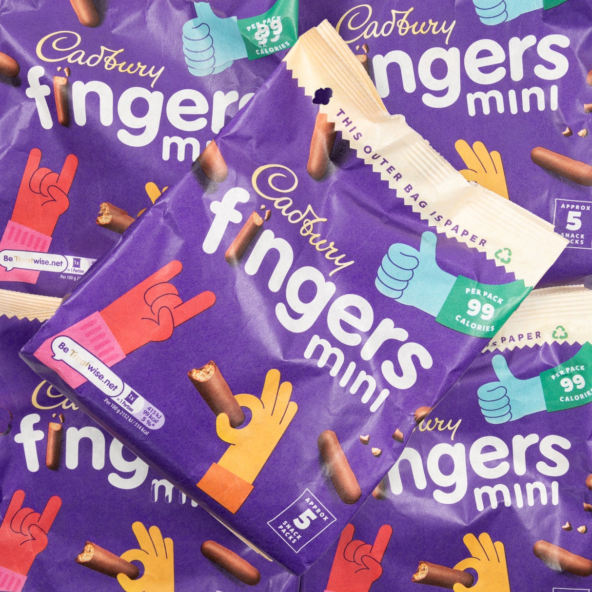 cadbury, chocolate, fingers, mini, bag
