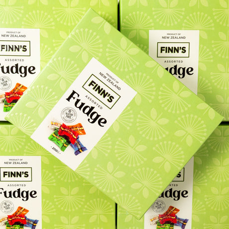 fudge, finns, gift, box, assorted, lollies, candy, lollyshop, nz