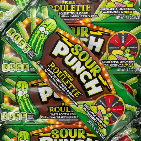 sour, punch, pickle, roulette, green