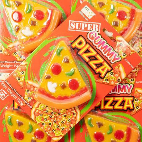 super, gummy, pizza