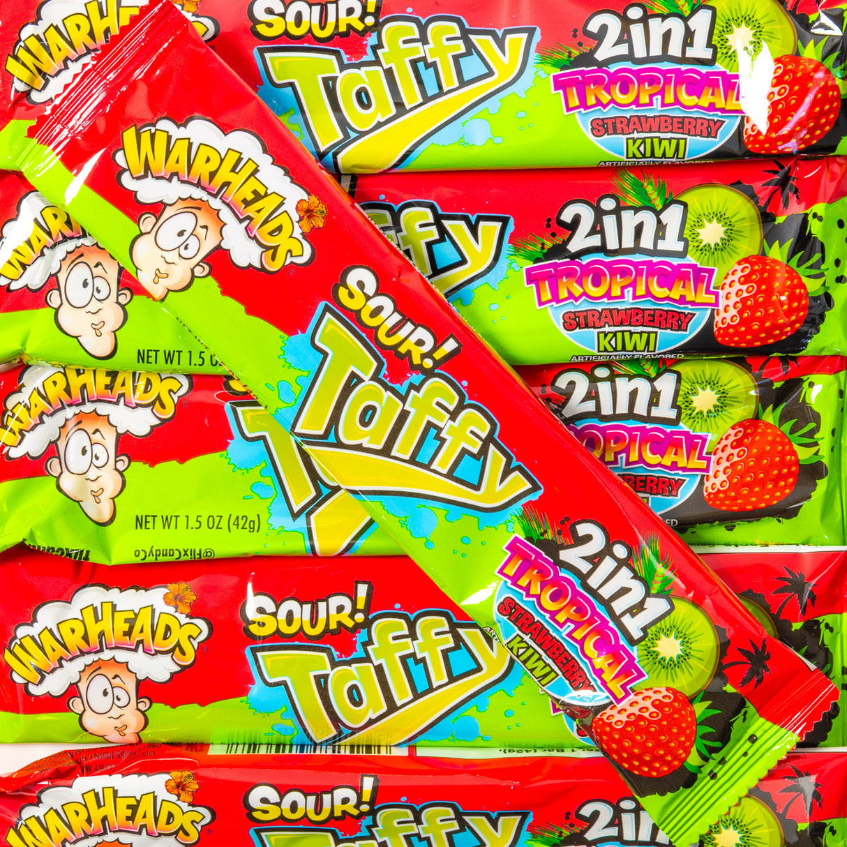 Warheads Sour Chewy Taffy 42g