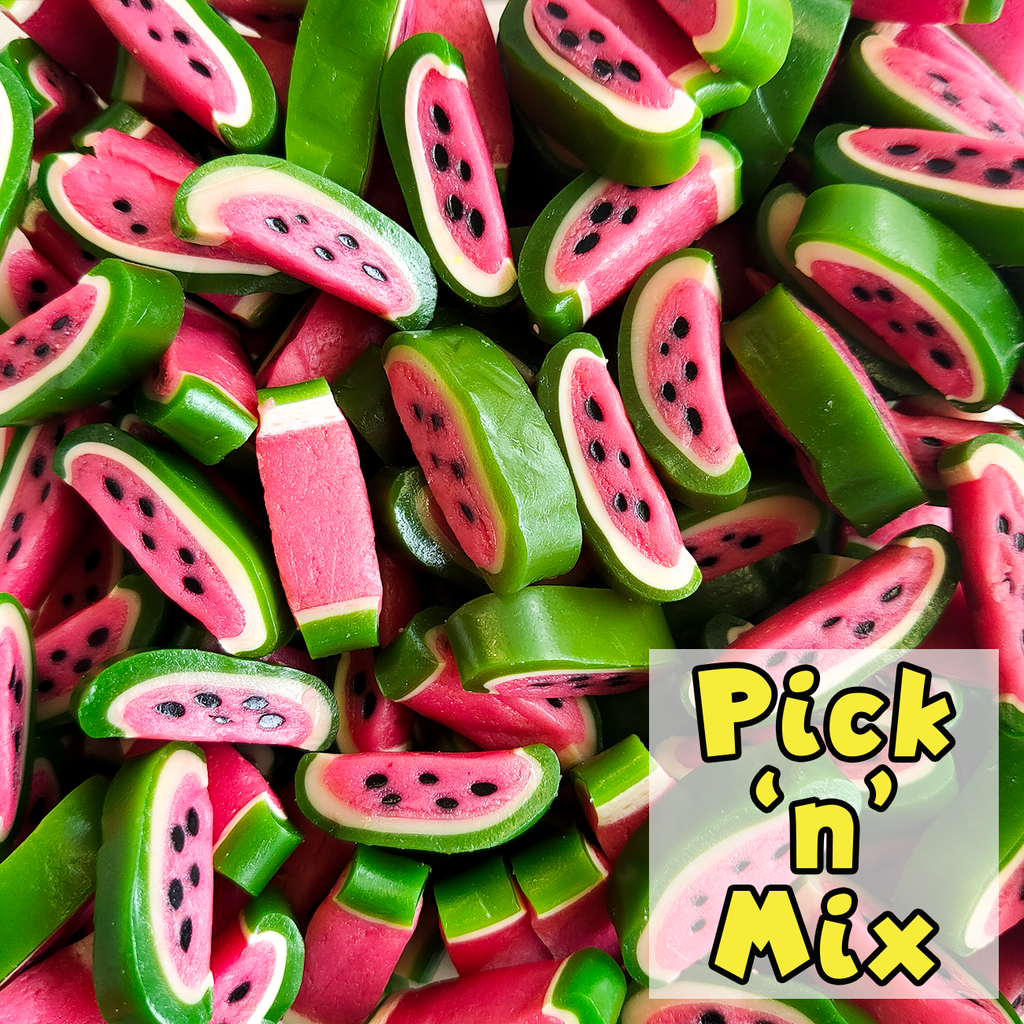 Melon Licorice Bites, licorice, watermelon lollies, pick n mix