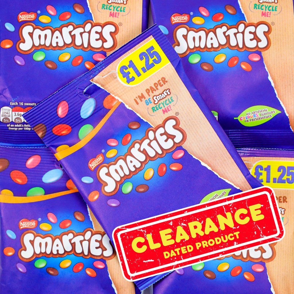 smarties, chocolate, peg bag, clearance, dated, lollyshop