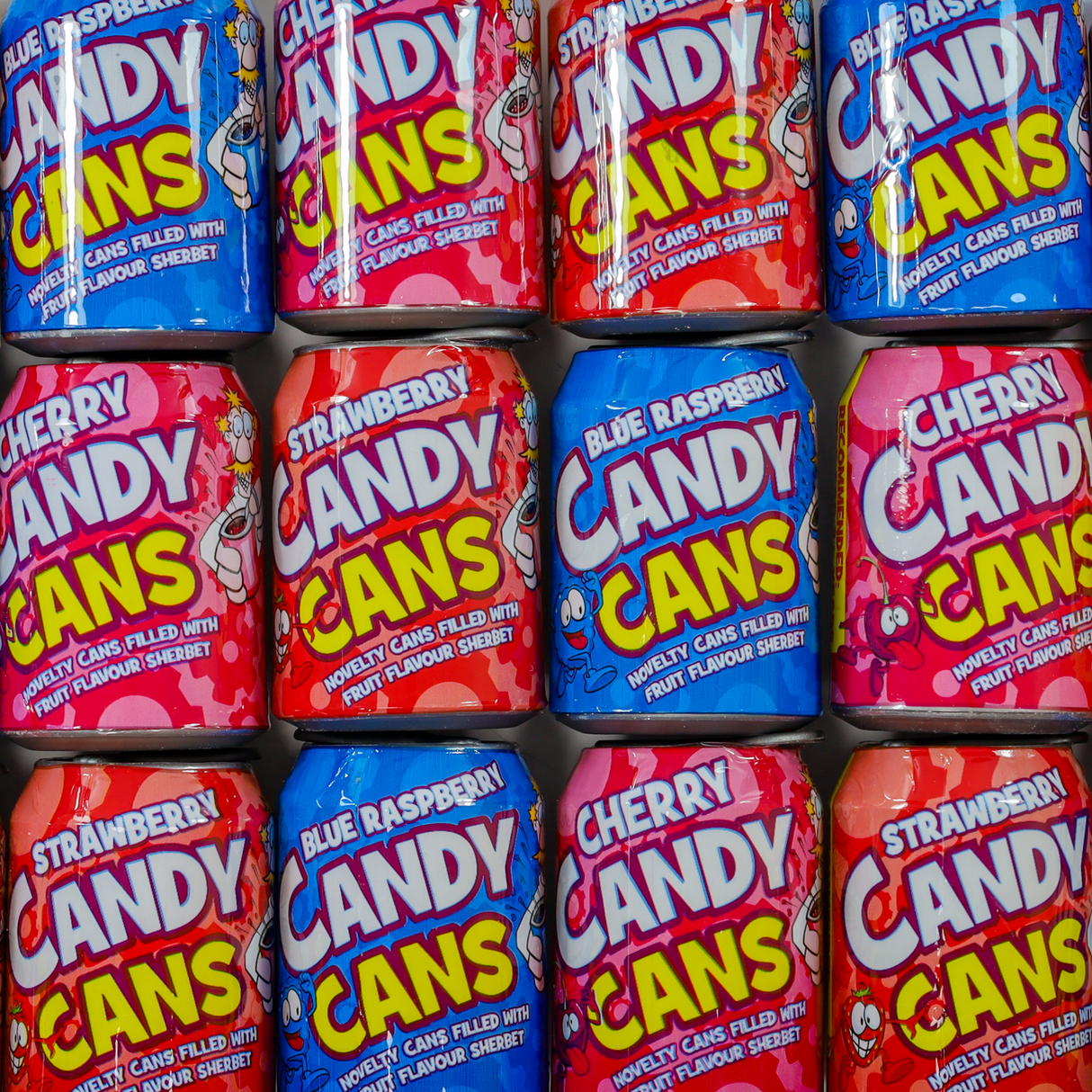 novelty cans, candy cans, sherbet cans, uk sweets