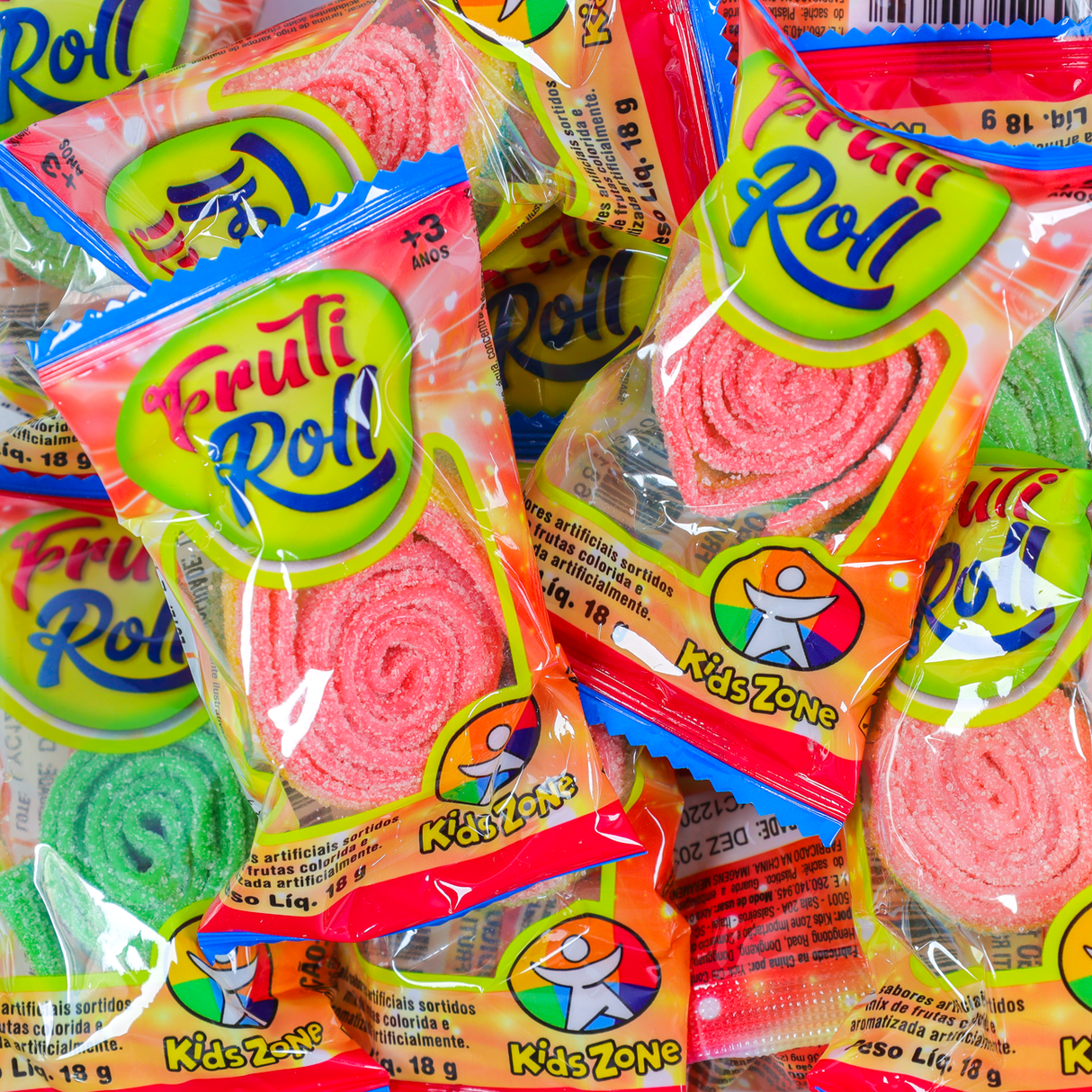 fruiti sour rolls, sour rolls, rainbow strap