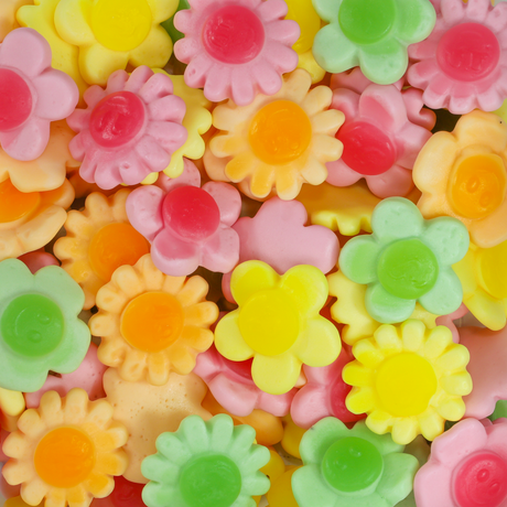 flower lollies, flower gummies, flower candy, flowers, happy flowers