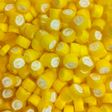 lemon rock, rock candy, yellow, hard boiled, fruit rock, lollyshop, lollies