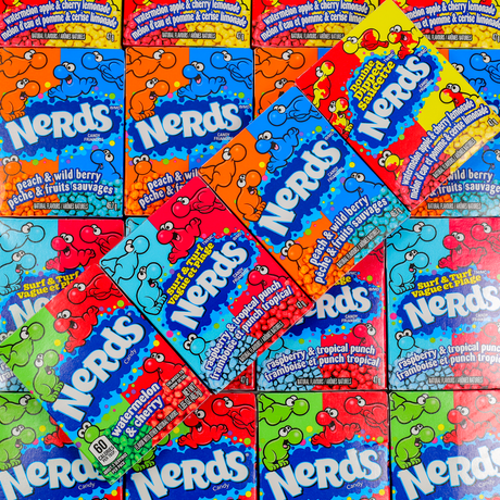 Nerds, Wonka Candy, Lollies, Nerd Candy boxes