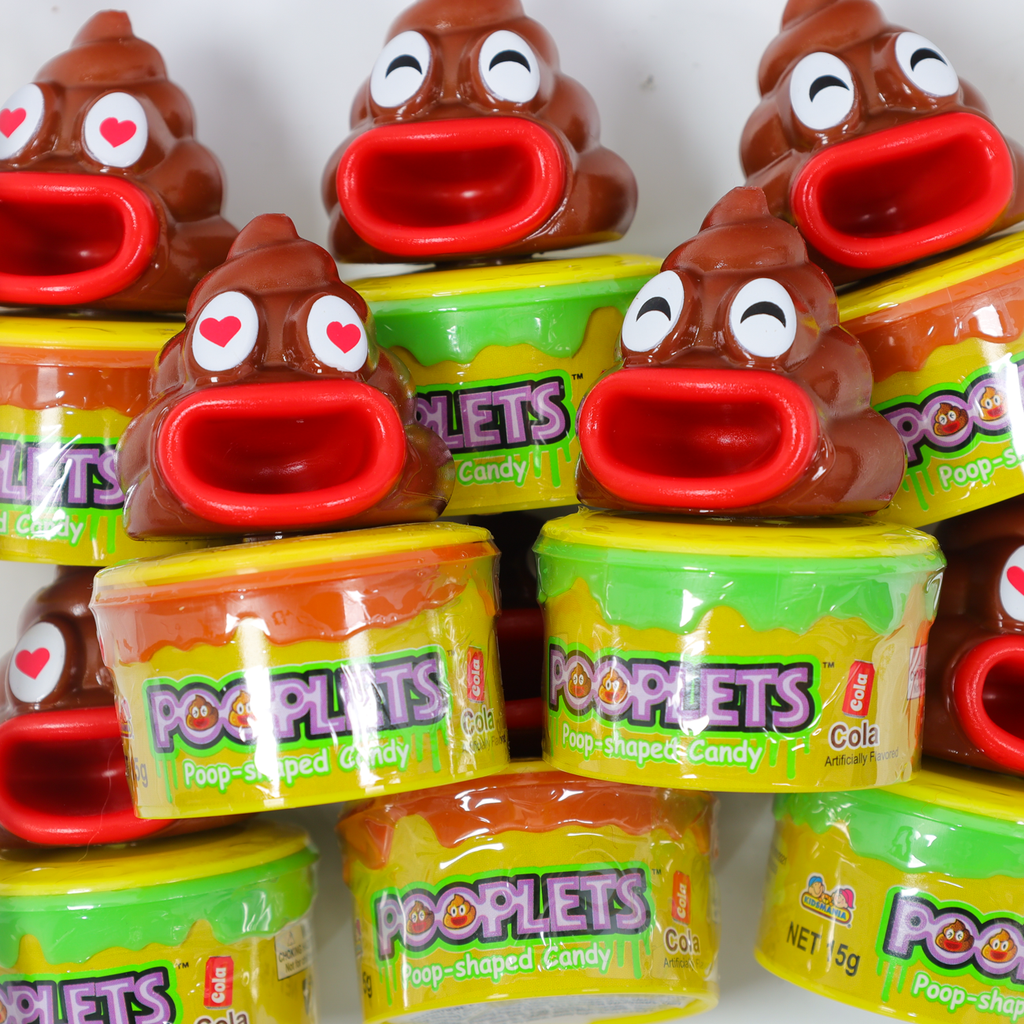 pooplets, poo lollies, poo shaped candy, novelty candy