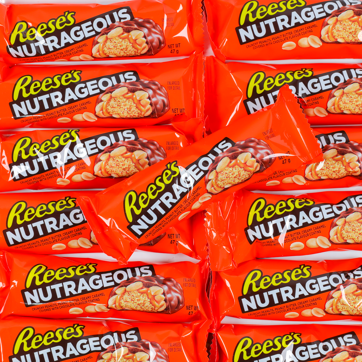 Reeses Nutrageous, Peanut bar, Chocolate peanut bar