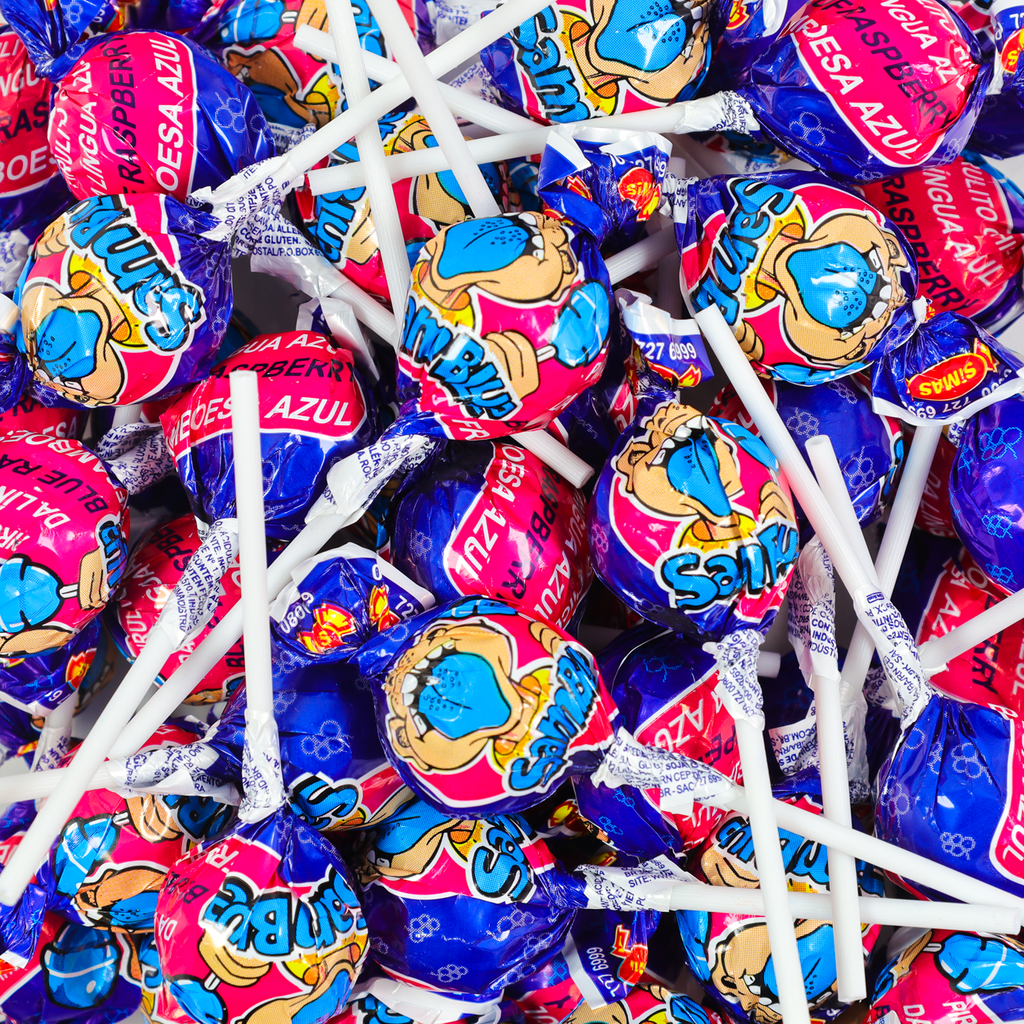 sam blue pops, sam blue lollipops, lollipops, tongue painter lollipops, blue raspberry
