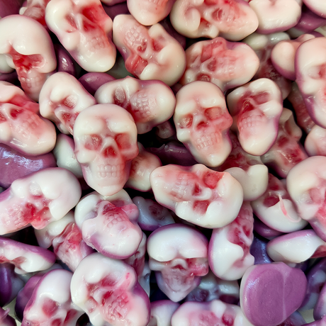 Gummi Skulls, Pectin Skulls, Skull Candy, Skulls, Halloween, Filled Skulls