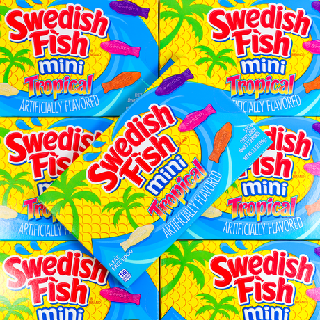 swedish fish mini, swedish fish, american candy, candy, theatre box