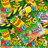 Toxic Waste Sour Worms Bag 142g