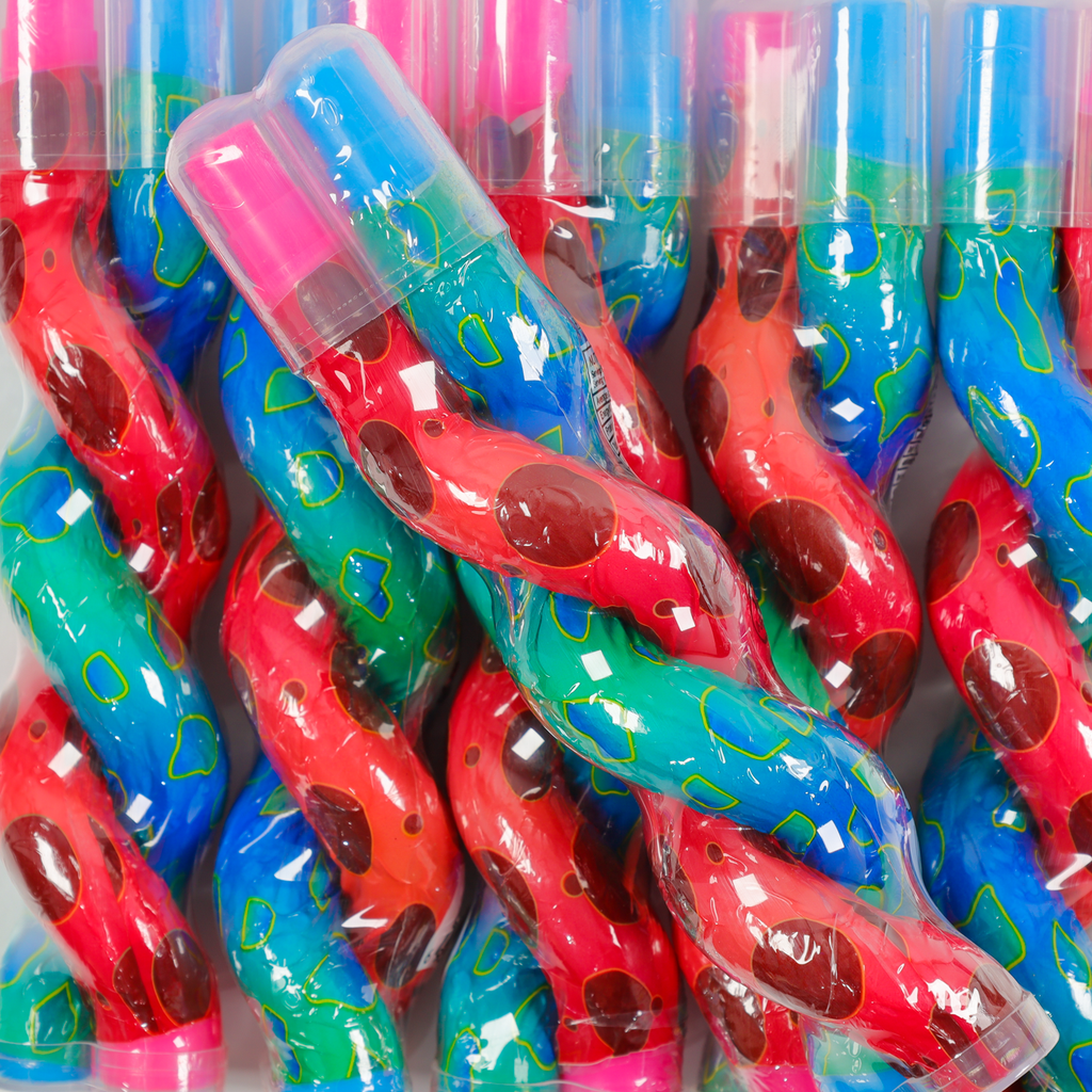 Twin snake spray candy, snake spray, candy spray, red candy, green candy, red and green candy