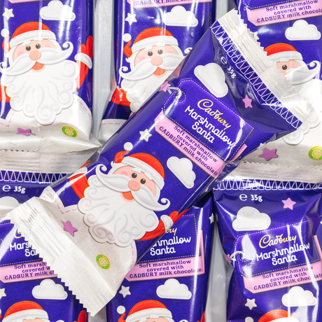 cadbury, chocolate, marshmallow, santa, christmas, lollyshop