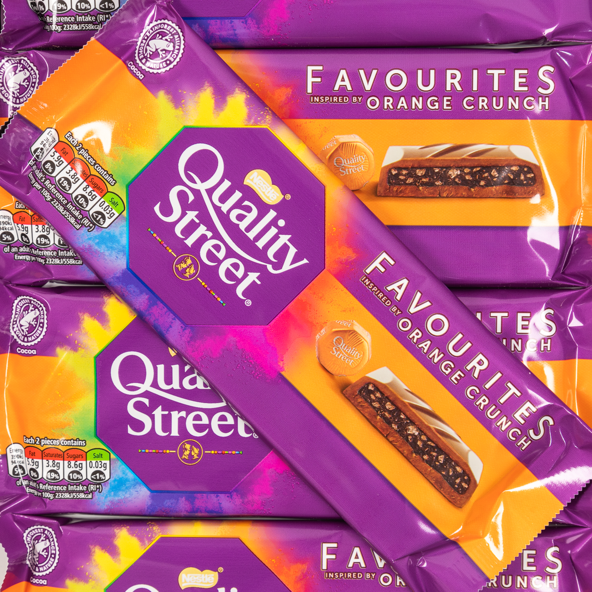 quality street, favourites, orange crunch, lollyshop