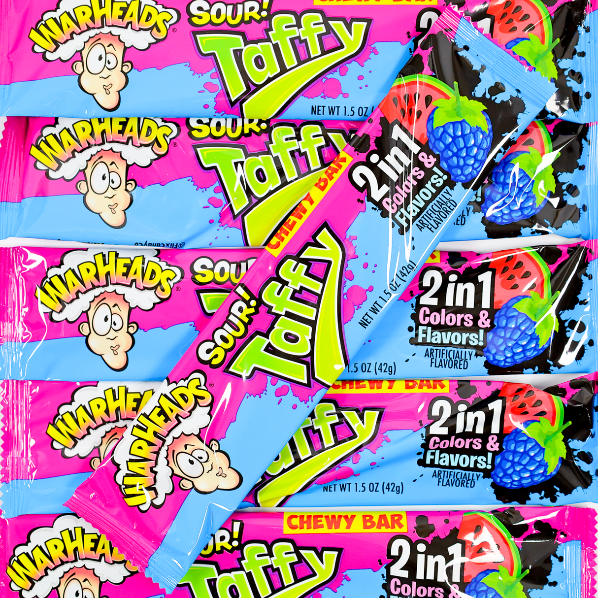 Warheads Sour Chewy Taffy 42g